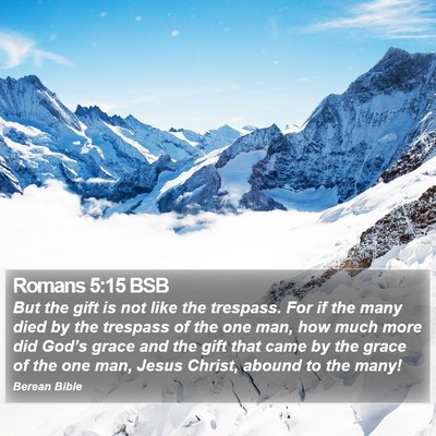 Romans 5:15 BSB Bible Verse Image