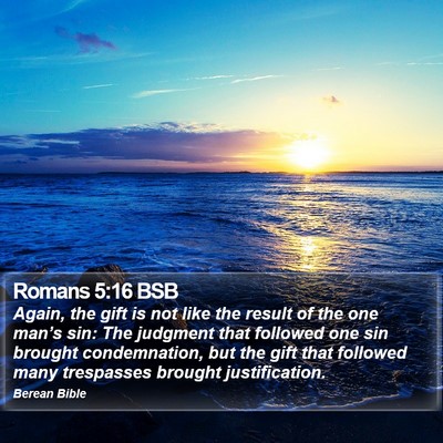 Romans 5:16 BSB Bible Verse Image