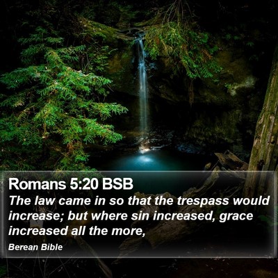 Romans 5:20 BSB Bible Verse Image