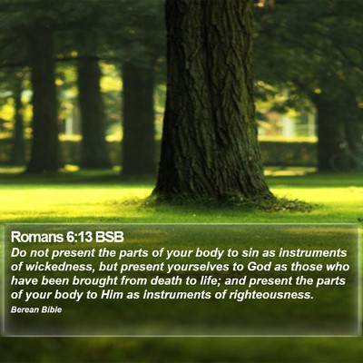 Romans 6:13 BSB Bible Verse Image