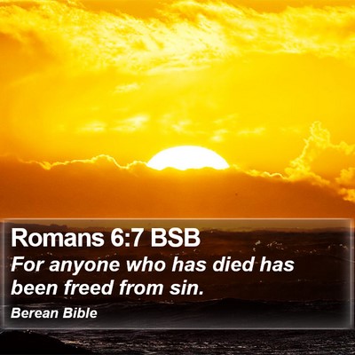 Romans 6:7 BSB Bible Verse Image