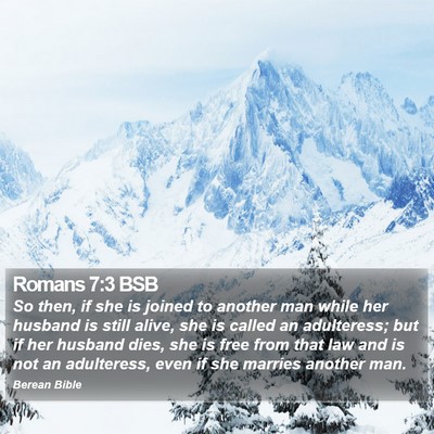 Romans 7:3 BSB Bible Verse Image