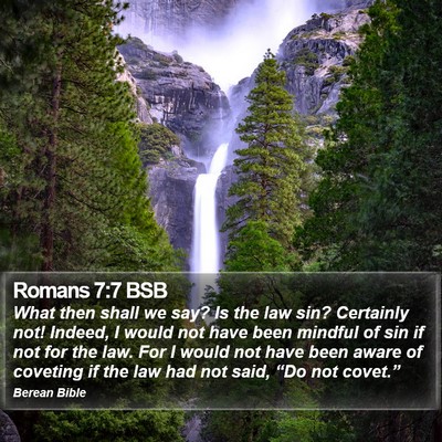 Romans 7:7 BSB Bible Verse Image