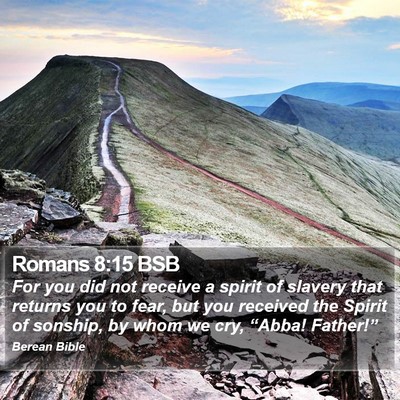 Romans 8:15 BSB Bible Verse Image