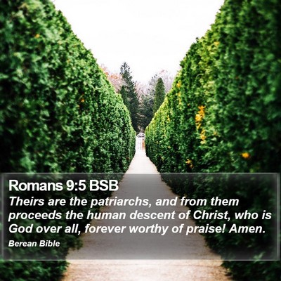 Romans 9:5 BSB Bible Verse Image