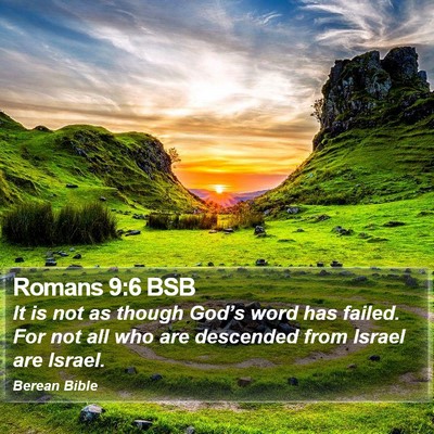 Romans 9:6 BSB Bible Verse Image