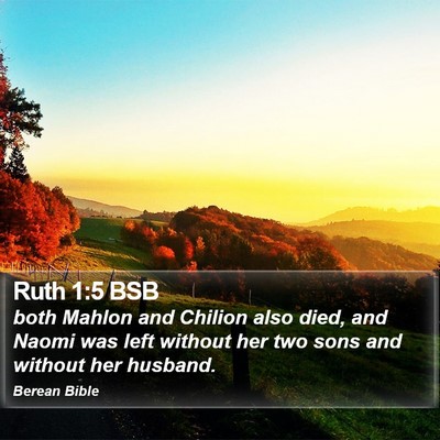 Ruth 1:5 BSB Bible Verse Image