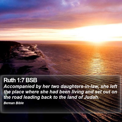 Ruth 1:7 BSB Bible Verse Image