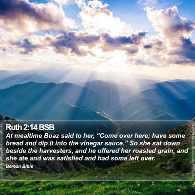 Ruth 2:14 BSB Bible Verse Image