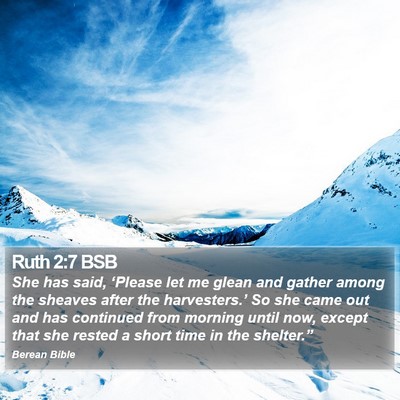 Ruth 2:7 BSB Bible Verse Image
