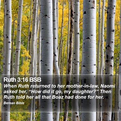 Ruth 3:16 BSB Bible Verse Image