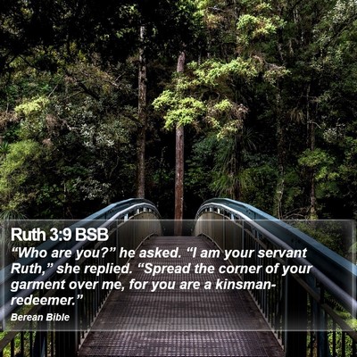 Ruth 3:9 BSB Bible Verse Image