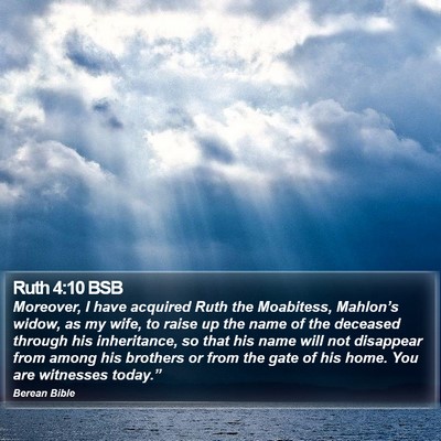 Ruth 4:10 BSB Bible Verse Image