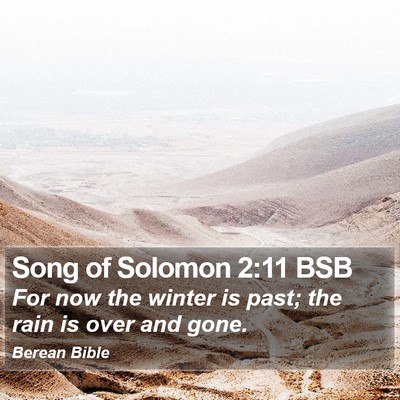 Song of Solomon 2:11 BSB Bible Verse Image