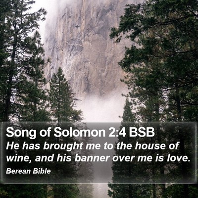 Song of Solomon 2:4 BSB Bible Verse Image