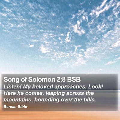Song of Solomon 2:8 BSB Bible Verse Image