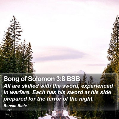 Song of Solomon 3:8 BSB Bible Verse Image
