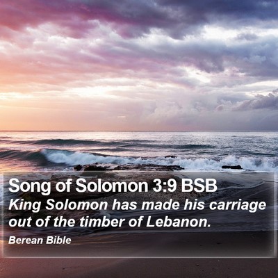 Song of Solomon 3:9 BSB Bible Verse Image