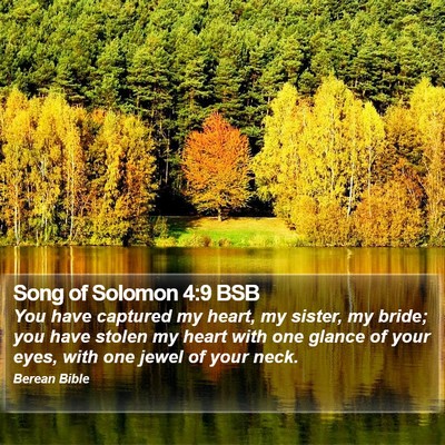 Song of Solomon 4:9 BSB Bible Verse Image