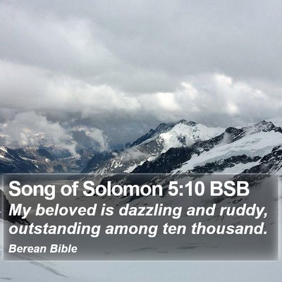 Song of Solomon 5:10 BSB Bible Verse Image