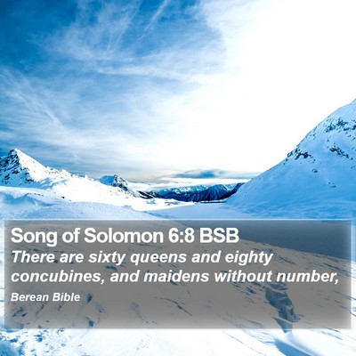 Song of Solomon 6:8 BSB Bible Verse Image