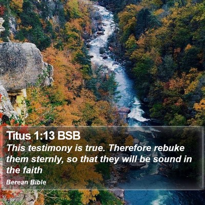 Titus 1:13 BSB Bible Verse Image