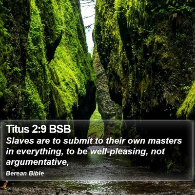 Titus 2:9 BSB Bible Verse Image