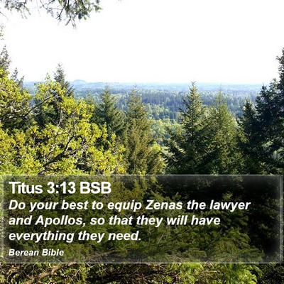 Titus 3:13 BSB Bible Verse Image