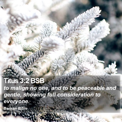 Titus 3:2 BSB Bible Verse Image