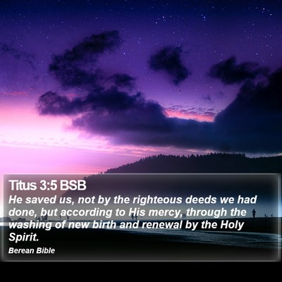 Titus 3:5 BSB Bible Verse Image