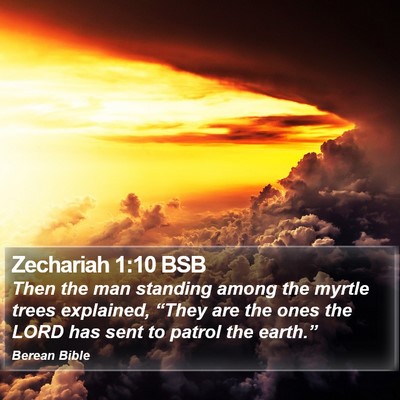 Zechariah 1:10 BSB Bible Verse Image