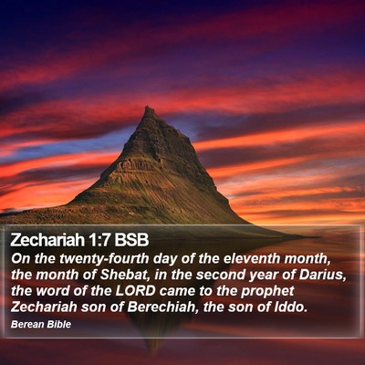 Zechariah 1:7 BSB Bible Verse Image