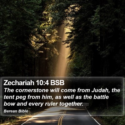 Zechariah 10:4 BSB Bible Verse Image