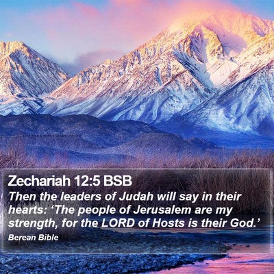 Zechariah 12:5 BSB Bible Verse Image