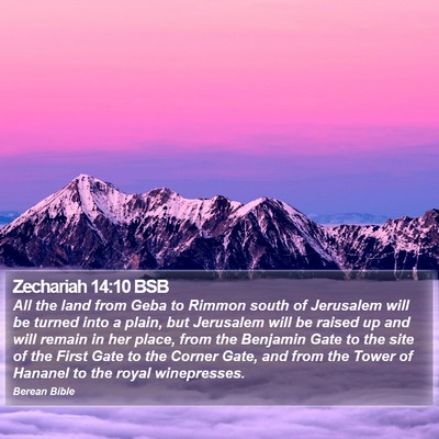 Zechariah 14:10 BSB Bible Verse Image