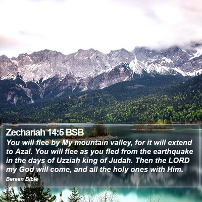 Zechariah 14:5 BSB Bible Verse Image