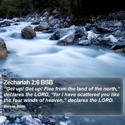 Zechariah 2:6 BSB Bible Verse Image