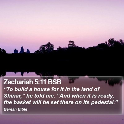 Zechariah 5:11 BSB Bible Verse Image