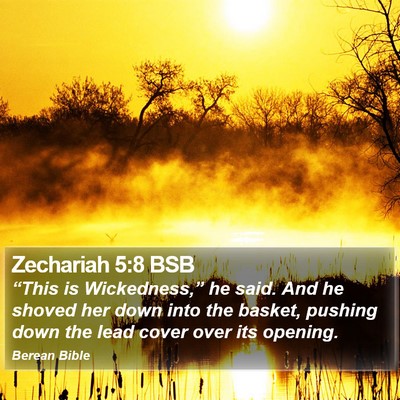Zechariah 5:8 BSB Bible Verse Image