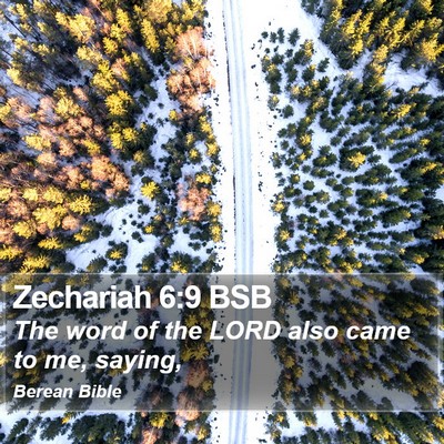 Zechariah 6:9 BSB Bible Verse Image