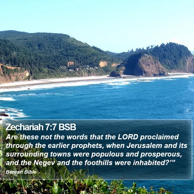 Zechariah 7:7 BSB Bible Verse Image