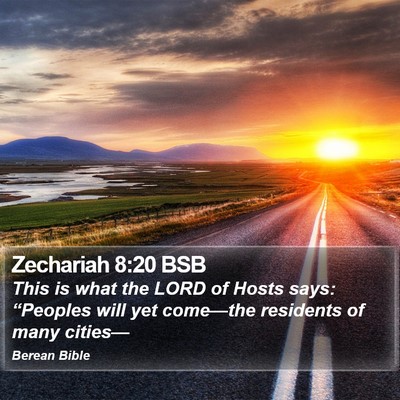 Zechariah 8:20 BSB Bible Verse Image