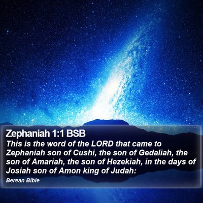 Zephaniah 1:1 BSB Bible Verse Image