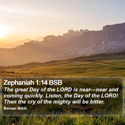 Zephaniah 1:14 BSB Bible Verse Image