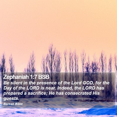 Zephaniah 1:7 BSB Bible Verse Image