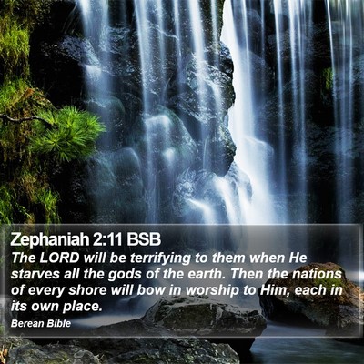 Zephaniah 2:11 BSB Bible Verse Image