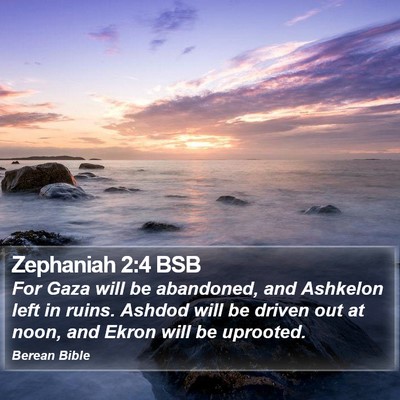 Zephaniah 2:4 BSB Bible Verse Image