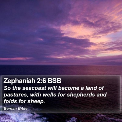Zephaniah 2:6 BSB Bible Verse Image