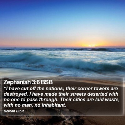 Zephaniah 3:6 BSB Bible Verse Image