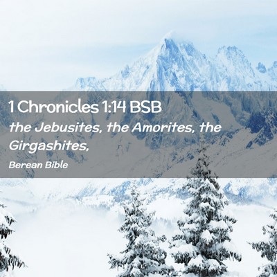 Picture 02 - 1 Chronicles 1:14 BSB - the Jebusites, the Amorites, the - Bible Verse Picture